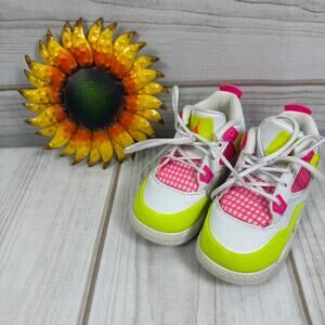 nike‎ air jordan 4 retro lemon venom toddler shoes 8C